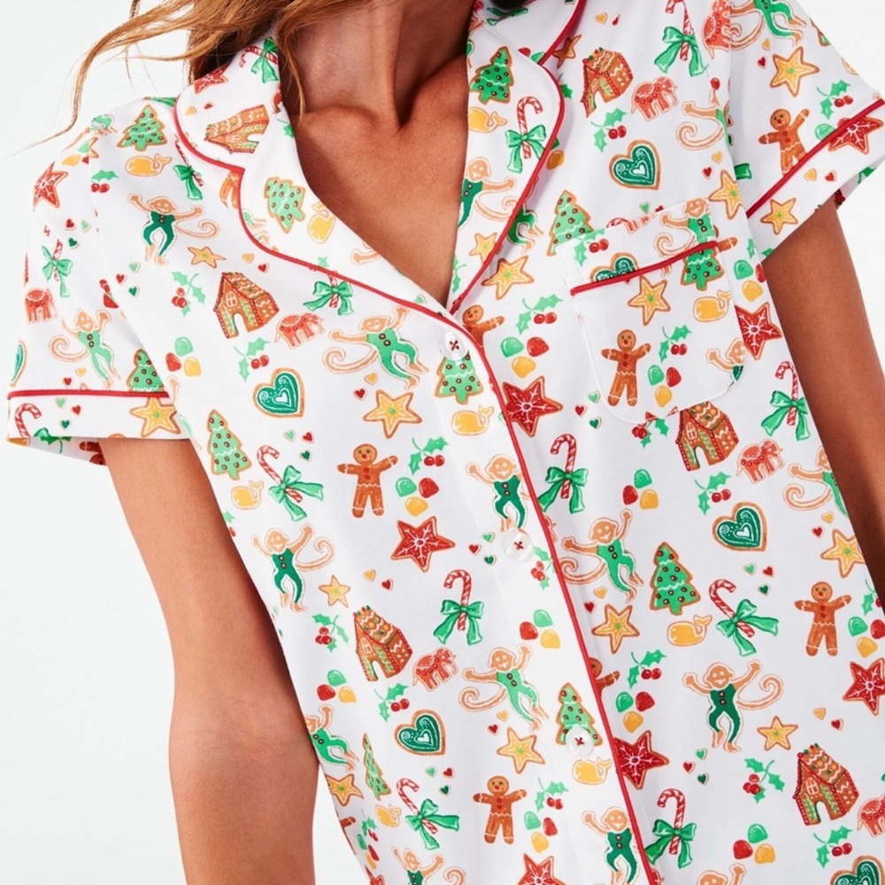 Roller Rabbit Gingerbread Party Polo Pajamas